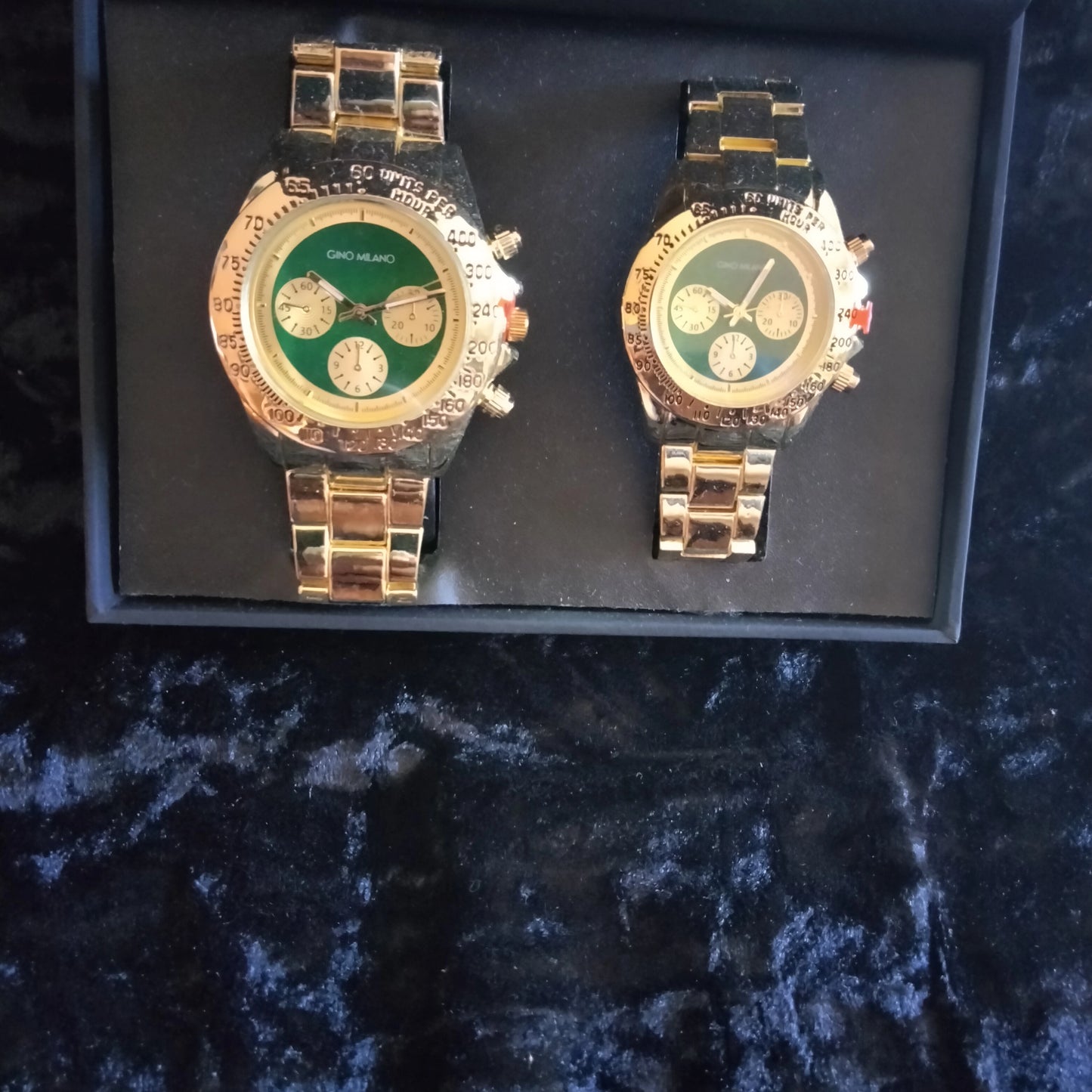 matching men and women watch set.