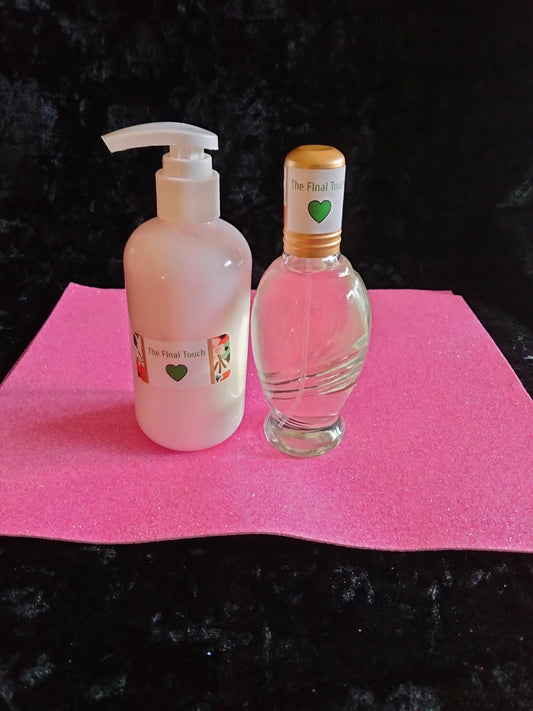 The Final Touch sweet fragrance skin care and perfume set.